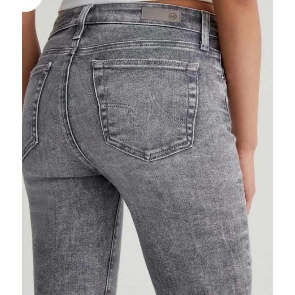 AG Adriano Goldschmied Mari High Rise Slim Straight Faded Grey Jeans 30 Stretch - Picture 5 of 13